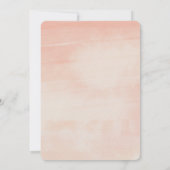 Tangerine Floral Waterverf Wedding Kaart (Achterkant)