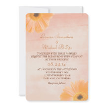 Tangerine Floral Waterverf Wedding
