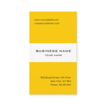 Tangerine geel en wit gestreept visitekaartje