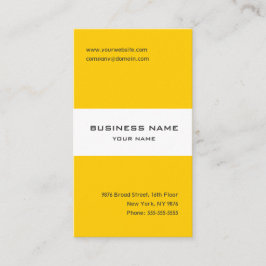 Tangerine geel en wit gestreept visitekaartje