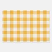 Tangerine geruite stof inpakpapier vel (Voorkant)