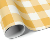 Tangerine Gingham - Inpakpapier (Rol Hoek)