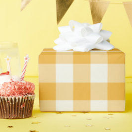 Tangerine Gingham - Wrapping Paper Cadeaupapier