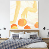 Tangerine Grace Canvas Afdruk (Insitu (Slaapkamer))