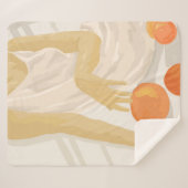 Tangerine Grace Sherpa Deken (Voorkant (horizontaal))