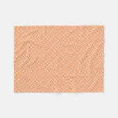 Tangerine Greek Key Patroon Fleece Deken (Voorkant (Horizontaal))