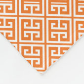 Tangerine Greek Key Patroon Fleece Deken (Hoek)