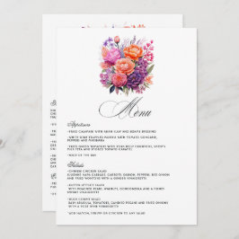 Tangerine, Hot-Pink & Royal Paarse Menu