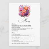 Tangerine, Hot-Pink & Royal Paarse Menu (Voorkant)