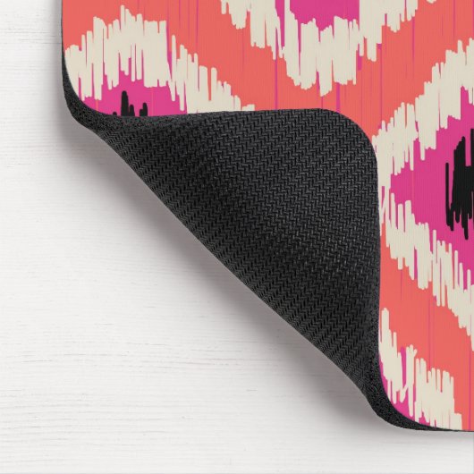 Tangerine Ikat - door TDStudio Muismat (Hoek)