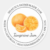 Tangerine Jam Modern etiket (Voorkant)