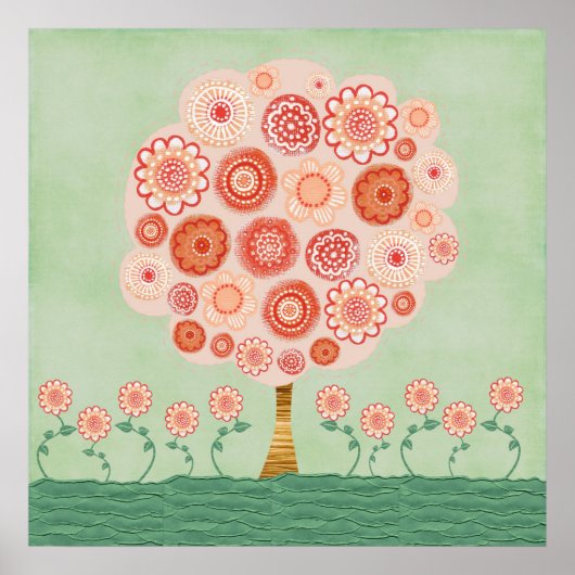 Tangerine-landschapsvermengde Media Poster Afdrukk (Voorkant)