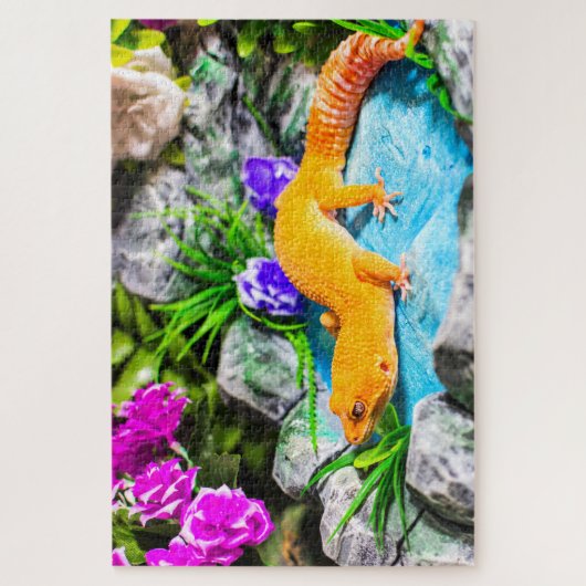 Tangerine Leopard Gecko Puzzle Legpuzzel (Verticaal)