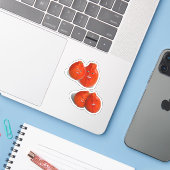Tangerine Liefde Sticker (Laptop met iPhone)