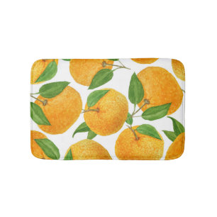 Tangerine Mandarijn Illustratie: Levendige Waterco Badmat