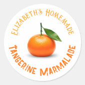 Tangerine Marmalade Ronde Sticker (Voorkant)
