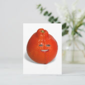 Tangerine met meisje gezicht briefkaart (Staand voorkant)