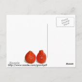 Tangerine met meisje gezicht briefkaart (Achterkant)