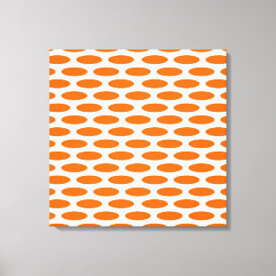Tangerine Modern Oval in Emporiomoffa Canvas Afdruk