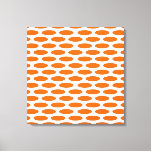 Tangerine Modern Oval in Emporiomoffa Canvas Afdruk (Voorkant)