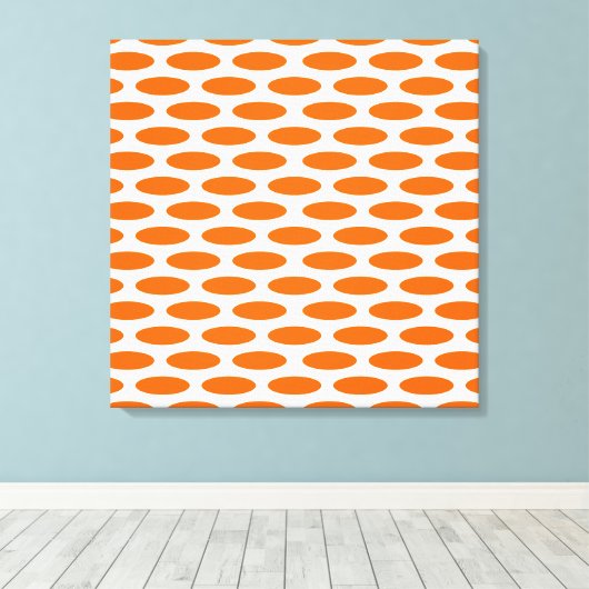 Tangerine Modern Oval in Emporiomoffa Canvas Afdruk (Insitu (Houten vloer))