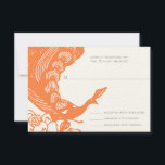 Tangerine  Modern Peacock Wedding RSVP<br><div class="desc">Tangerine Moderne Peacock bruiloft</div>