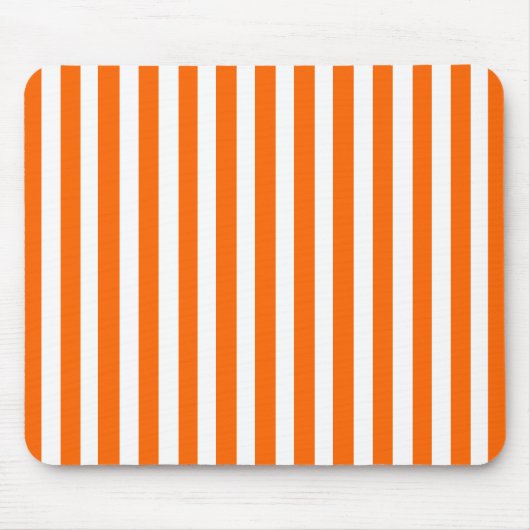 Tangerine Modern Stripe Muismat (Voorkant)