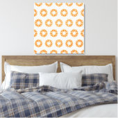 Tangerine Modern Sunbursts Canvas Afdruk (Insitu (Slaapkamer))