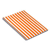 Tangerine Moderne Stripes Notitieboek (Rechterzijde)