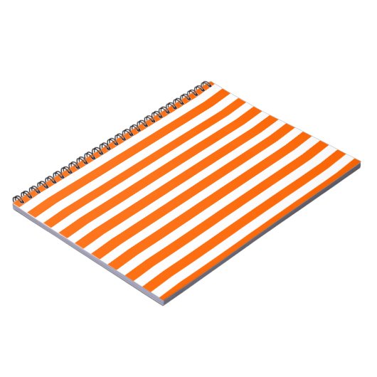 Tangerine Moderne Stripes Notitieboek (Linkerzijde)