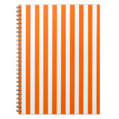 Tangerine Moderne Stripes Notitieboek (Voorkant)