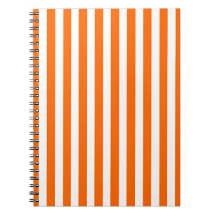 Tangerine Moderne Stripes Notitieboek