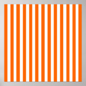 Tangerine Moderne Stripes Poster (Voorkant)