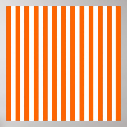 Tangerine Moderne Stripes Poster (Voorkant)