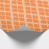 Tangerine Moroccan Damask Cadeaupapier (Hoek)