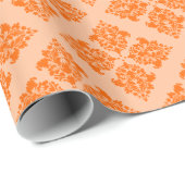 Tangerine Moroccan Damask Cadeaupapier (Rol Hoek)