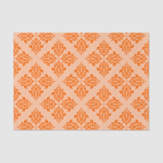 Tangerine Moroccan Damask Tissuepapier (Voorkant)