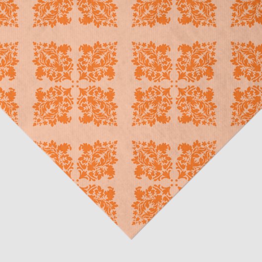 Tangerine Moroccan Damask Tissuepapier (Detail)