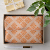 Tangerine Moroccan Damask Tissuepapier (Geschenk)