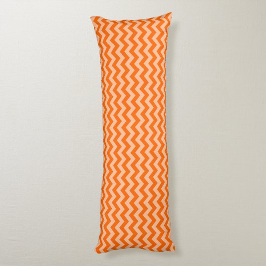 Tangerine Moroccan Moods Chevrons Lichaamskussen (Achterkant (Verticaal))