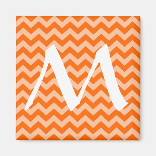 Tangerine Moroccan Moods Chevrons Magneet (Voorkant)