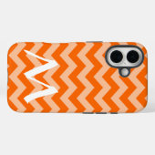 Tangerine Moroccan Moods Chevrons met Monogram Case-Mate iPhone Case (Achterkant (horizontaal))