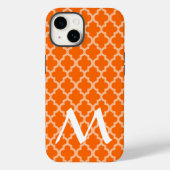 Tangerine Moroccan Moods Quatrefoil Case-Mate iPhone Case (Achterkant)