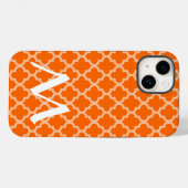 Tangerine Moroccan Moods Quatrefoil Case-Mate iPhone Case (Achterkant (horizontaal))