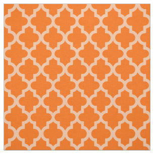 Tangerine Moroccan Moods Quatrefoil Stof