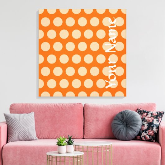 Tangerine Moroccan Moods Stippen Canvas Afdruk (Insitu (Woonkamer))