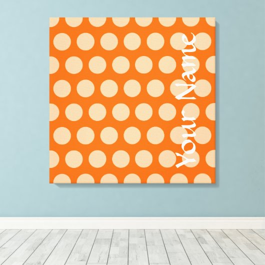 Tangerine Moroccan Moods Stippen Canvas Afdruk (Insitu (Houten vloer))