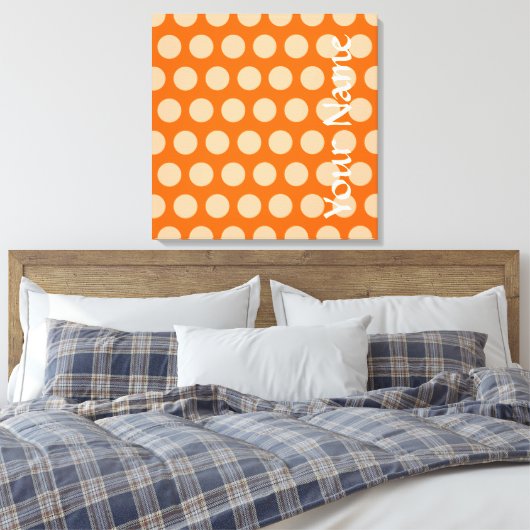 Tangerine Moroccan Moods Stippen Canvas Afdruk (Insitu (Slaapkamer))