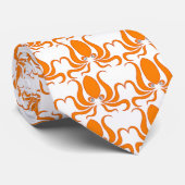 Tangerine Octopus Octopi Stropdas (Opgerold)