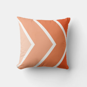 Tangerine Ombré Chevron Stripes Pattern Kussen